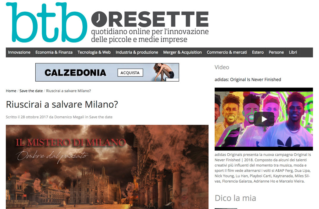 btb resette parla de il mistero di milano